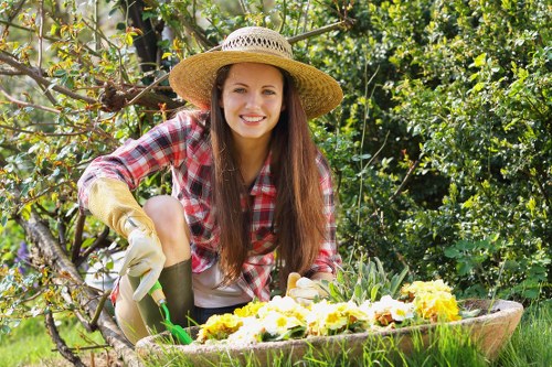 Seasonal garden maintenance activities in Ealing